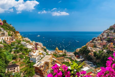 Landscape,With,Positano,Town,At,Famous,Amalfi,Coast,,Italy